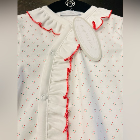 NWT Hug Me First Ruffled Footed Onesie - Picture 4 of 7